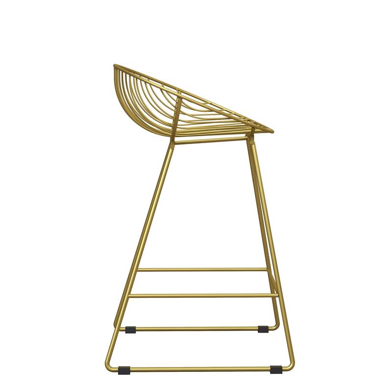 CosmoLiving by Cosmopolitan Ellis Wire Counter Stool in Brass