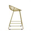 CosmoLiving by Cosmopolitan Ellis Wire Counter Stool in Brass