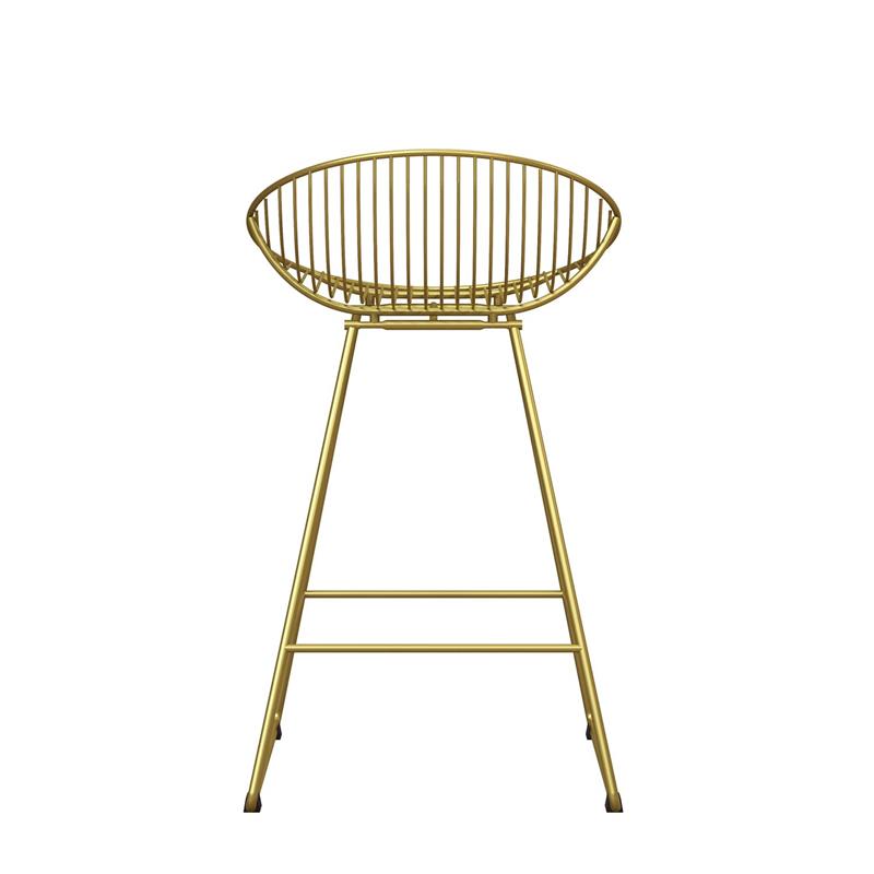 CosmoLiving by Cosmopolitan Ellis Wire Counter Stool in Brass