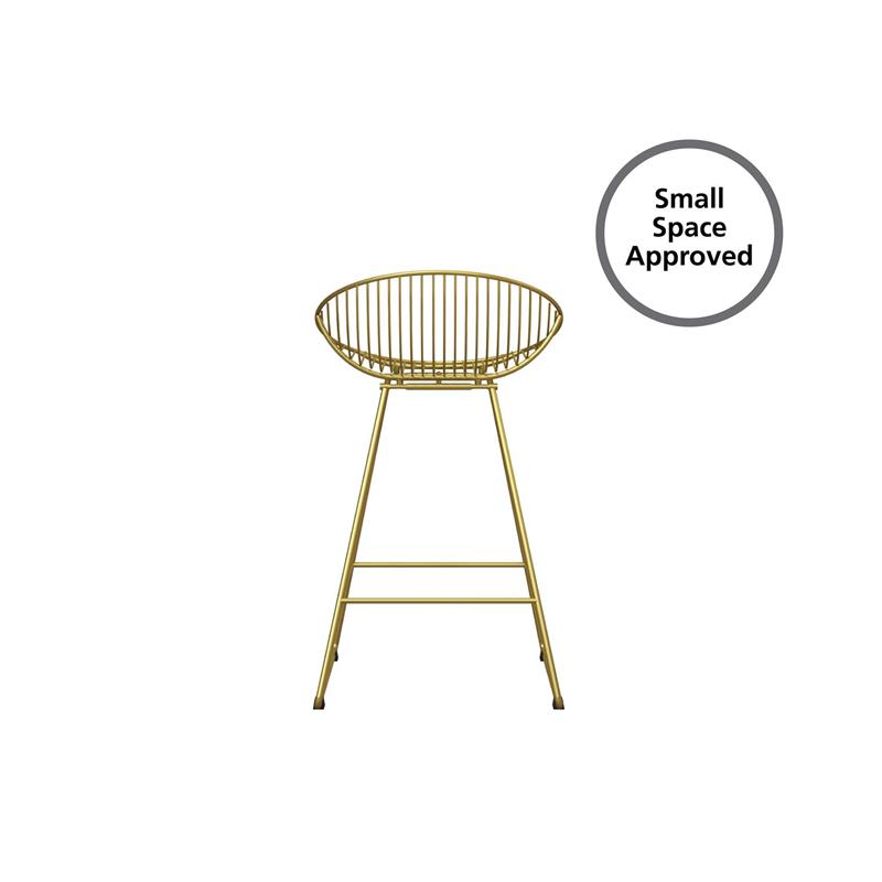 CosmoLiving by Cosmopolitan Ellis Wire Counter Stool in Brass