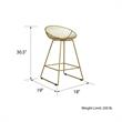 CosmoLiving by Cosmopolitan Ellis Wire Counter Stool in Brass