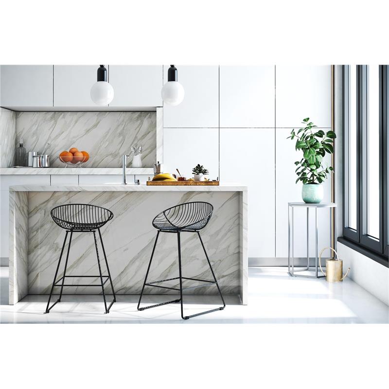 CosmoLiving by Cosmopolitan Ellis Wire Counter Stool in Black
