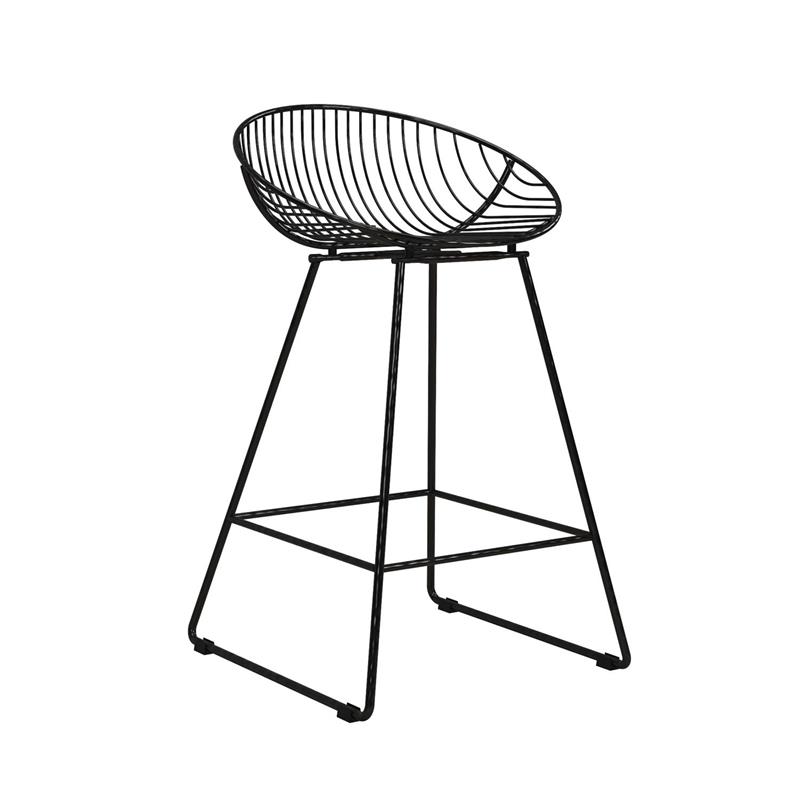 CosmoLiving by Cosmopolitan Ellis Wire Counter Stool in Black