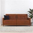DHP Andora Coil Futon in Camel Faux Leather