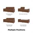 DHP Andora Coil Futon in Camel Faux Leather