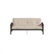 DHP Laurel Full Espresso Wood Arm Futon Frame with 6