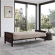 DHP Laurel Full Espresso Wood Arm Futon Frame with 6