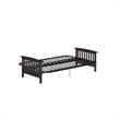 DHP Laurel Full Espresso Wood Arm Futon Frame with 6