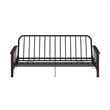 DHP Laurel Full Espresso Wood Arm Futon Frame with 6