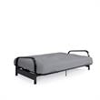 Brax Black Metal Arm Full Futon Frame with 6