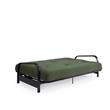 Brax Black Metal Arm Full Futon Frame with 6