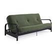 Brax Black Metal Arm Full Futon Frame with 6