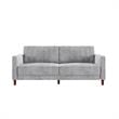 DHP Ivana Tufted Futon and Upholstered Sofa Sleeper Bed in Light Gray Velvet