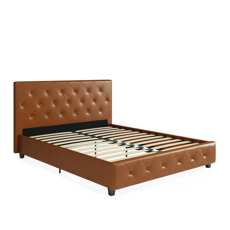 Dhp Dakota Upholstered Platform Bed, Leather Platform Bed Full Size