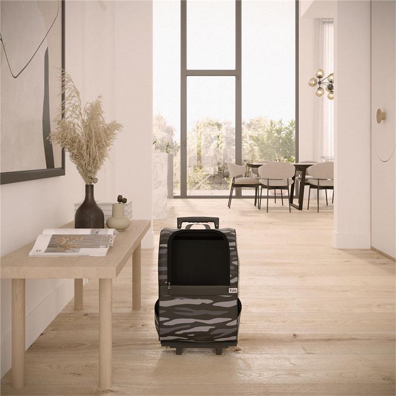 Ollie & Hutch Kaya Pet Carrier Trolley for Travel in Camo
