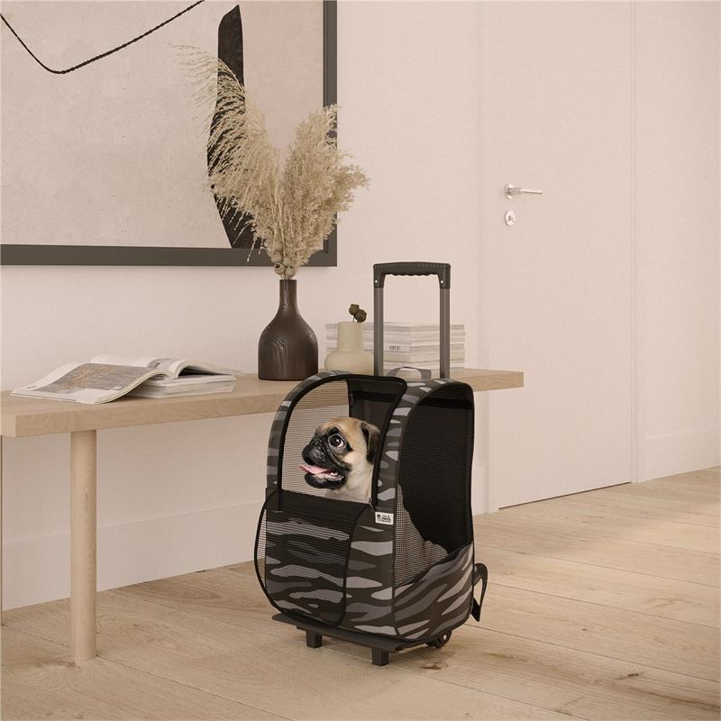 Ollie & Hutch Kaya Pet Carrier Trolley for Travel in Camo