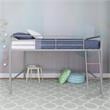 DHP Jett Junior Full Metal Loft Bed in Silver