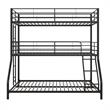 Max & Finn Altona Metal Triple Bunk Bed Bed for Kids Twin/Twin/Full in Black