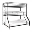 Max & Finn Altona Metal Triple Bunk Bed Bed for Kids Twin/Twin/Full in Black