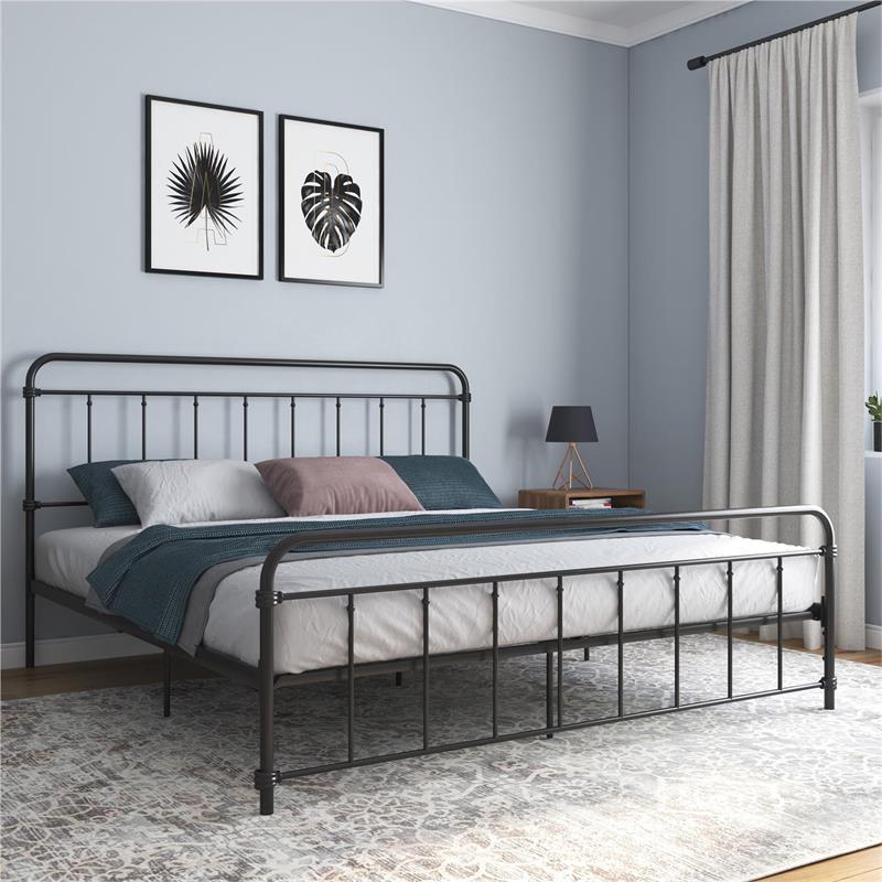 DHP Winston Metal Black Bed in King