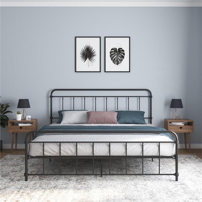 DHP Winston Metal Black Bed in King