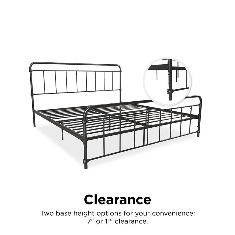 DHP Winston Metal Black Bed in King
