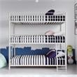 Max & Finn Altona Metal Triple Bunk Bed Bed for Kids Twin/Twin/Twin in White