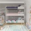 Max & Finn Altona Metal Triple Bunk Bed Bed for Kids Twin/Twin/Twin in White