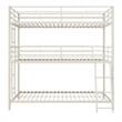 Max & Finn Altona Metal Triple Bunk Bed Bed for Kids Twin/Twin/Twin in White