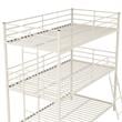 Max & Finn Altona Metal Triple Bunk Bed Bed for Kids Twin/Twin/Twin in White