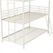 Max & Finn Altona Metal Triple Bunk Bed Bed for Kids Twin/Twin/Twin in White