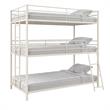 Max & Finn Altona Metal Triple Bunk Bed Bed for Kids Twin/Twin/Twin in White