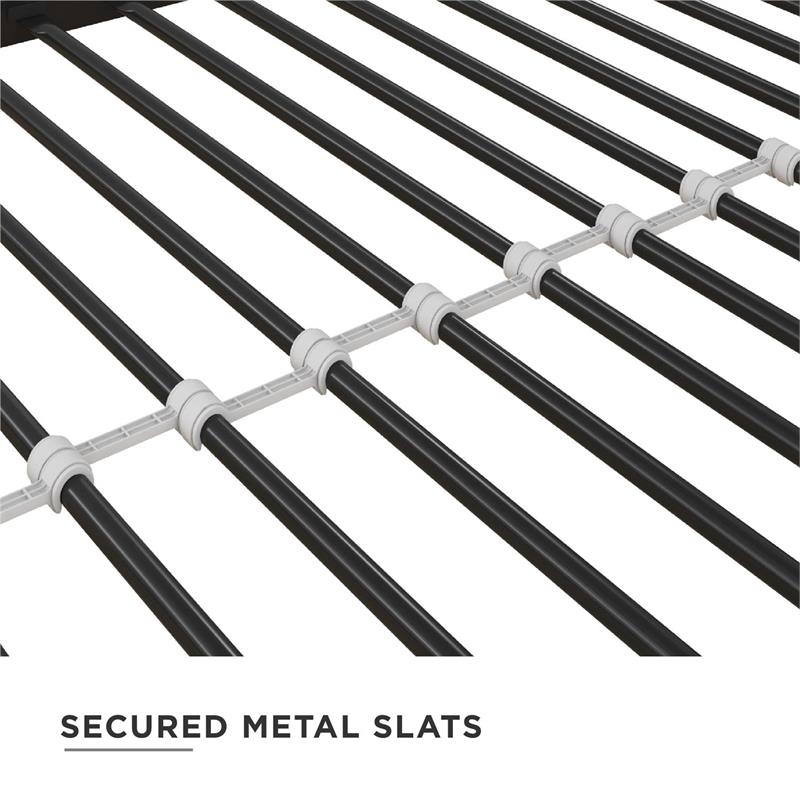 Max & Finn Altona Metal Triple Bunk Bed Bed for Kids Twin/Twin/Twin in Black