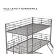 Max & Finn Altona Metal Triple Bunk Bed Bed for Kids Twin/Twin/Full in Silver