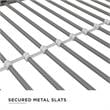 Max & Finn Altona Metal Triple Bunk Bed Bed for Kids Twin/Twin/Full in Silver