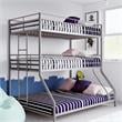 Max & Finn Altona Metal Triple Bunk Bed Bed for Kids Twin/Twin/Full in Silver