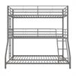 Max & Finn Altona Metal Triple Bunk Bed Bed for Kids Twin/Twin/Full in Silver
