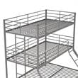 Max & Finn Altona Metal Triple Bunk Bed Bed for Kids Twin/Twin/Full in Silver