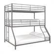 Max & Finn Altona Metal Triple Bunk Bed Bed for Kids Twin/Twin/Full in Silver