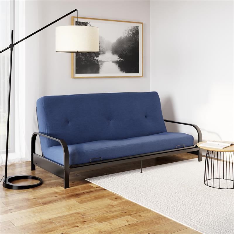 DHP Carson 6 Inch Thermobonded High Density Futon Mattress Full Size in Blue