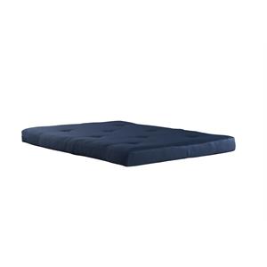 dhp carson 6 inch thermobonded high density futon mattress full size in blue