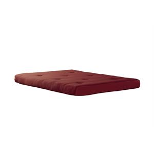 dhp carson 6 inch thermobonded high density futon mattress full size in red