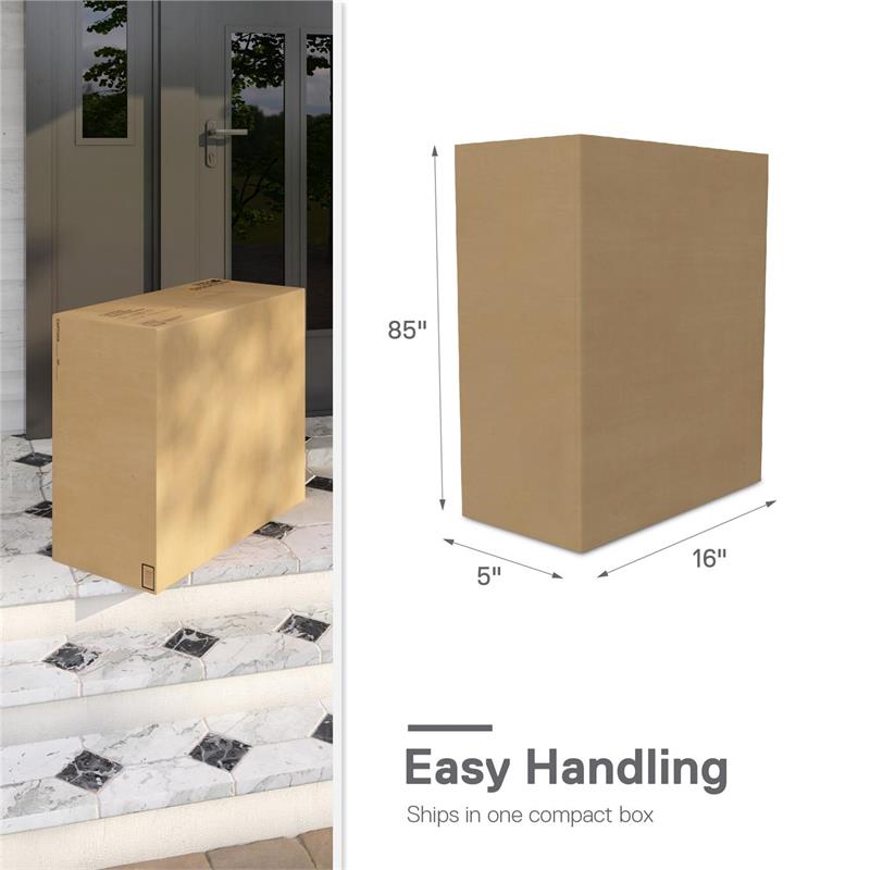 DHP Modern Metal Canopy Poster Bed in Queen in Black