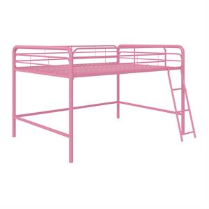 dhp jett junior full metal loft bed in pink