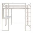 DHP Abode Full Size Metal Loft Bed in White