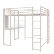 DHP Abode Full Size Metal Loft Bed in White