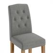 DHP Jane Parsons Upholstered Dining Chair with Diamond Tufting in Gray Linen