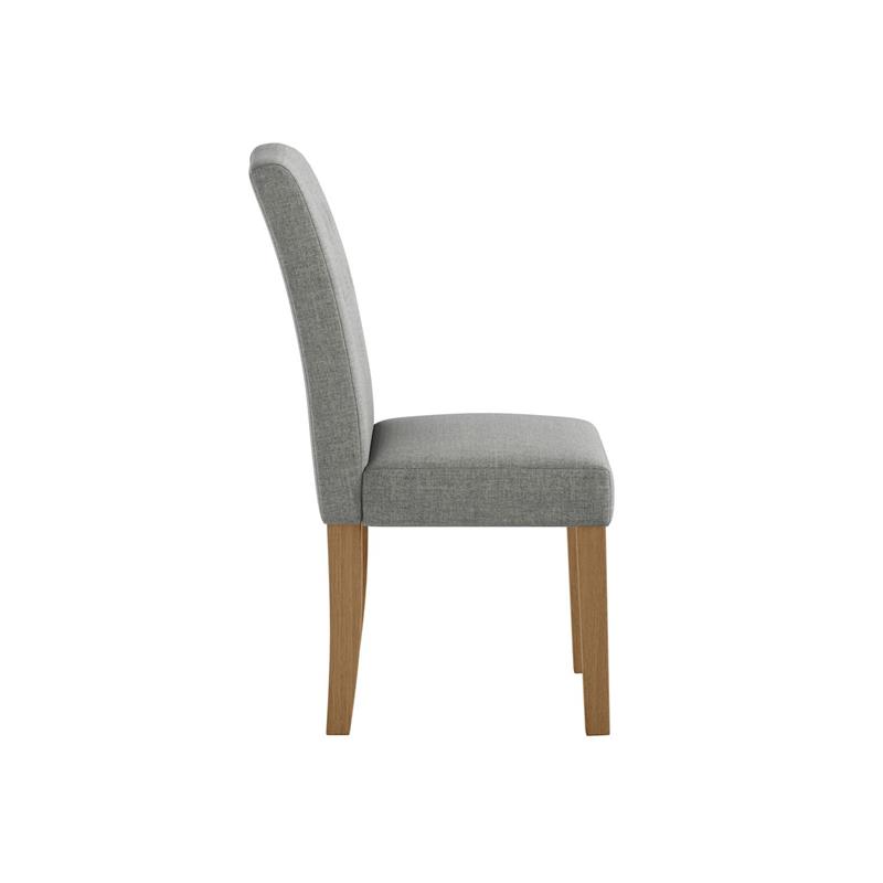 DHP Jane Parsons Upholstered Dining Chair with Diamond Tufting in Gray Linen