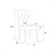 DHP Jane Parsons Upholstered Dining Chair with Diamond Tufting in Gray Linen