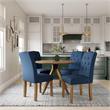 DHP Jane Parsons Upholstered Dining Chair with Diamond Tufting in Navy Linen